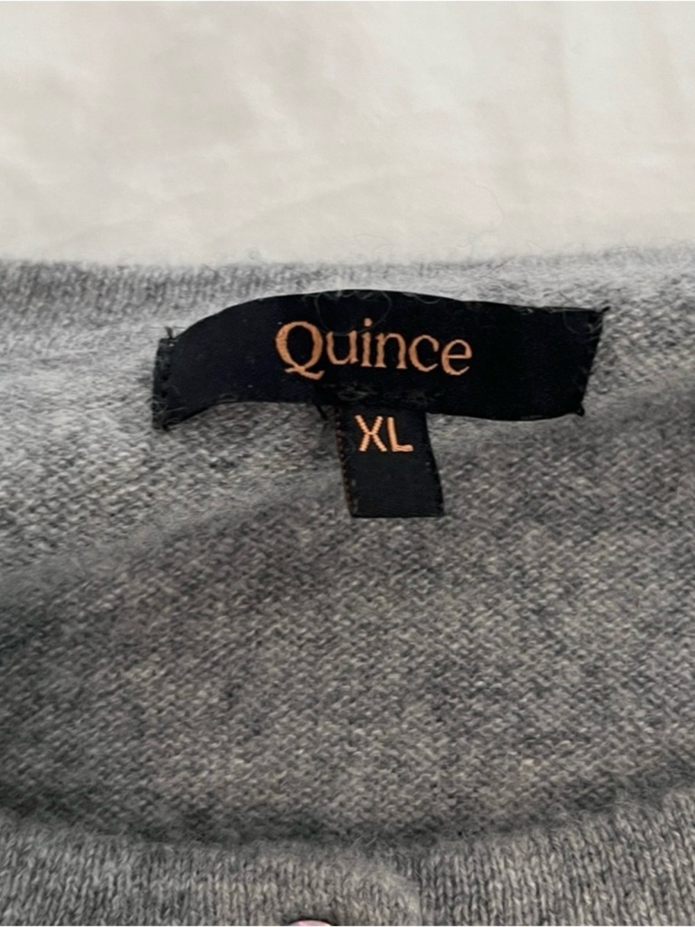 Quince Grey 100% Cashmere Cardigan XL - Picture 3 of 6